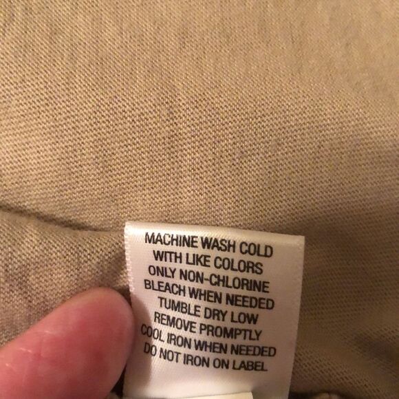 Converse S Taupe Open Front Shawl Collar Asymmetrical Cotton Cardigan - Picture 12 of 12